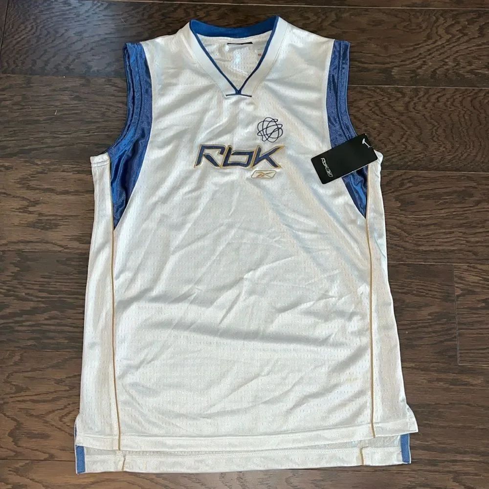 Vintage Reebok sewn basketball sleeveless tank Jersey Youth XL 18-20 w/stain